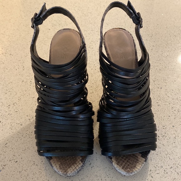 Vince Camuto strappy snakeskin heels - Picture 5 of 16